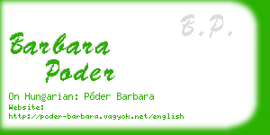 barbara poder business card