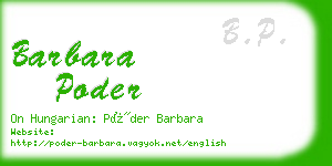 barbara poder business card